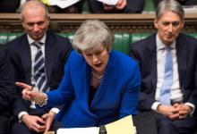 La Première ministre britannique Theresa May devant les députés, le 16 janvier 2018 à la Chambre des Communes à Londres