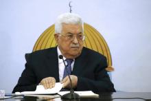 Le président de l'Autorité palestinienne Mahmoud Abbas lors d'une réunion du conseil consultatif du parti Fatah, à Ramallah en Cisjordanie, le 9 décembre 2018