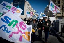Des enseignants manifestent dans les rues de Marseille, le 24 janvier 2018