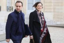 Emmanuelle Wargon et Sébastien Lecornu, le 166 jnavier 2019 à l'Elysée, à Paris