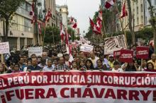Manifestation contre la corruption à Lima, le 3 janvier 2019