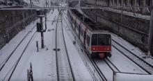 Le RER B sous la neige