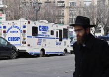 Un membre de la communauté juive hassidique à Crown Heights, théâtre d'agressions antisémites ces derniers mois