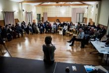 Les habitants de Saint-Jean-sur-Veyle (Ain) participent à une réunion du grand débat national 7 février 2019