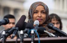 L'élue démocrate Ilhan Omar, le 7 février 2019 à Washington