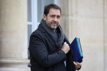Le ministre de l'Intérieur Christophe Castaner, au sortir du Palais de l'Elysée le 30 janvier 2019