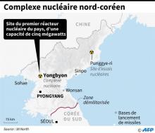 Carte du complexe nucléaire nord-coréen