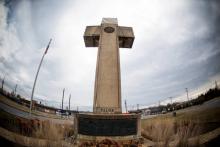 La Croix de la Paix, un monument érigé en mémoire de 49 soldats tombés pendant la Première guerre mondiale, le 8 février 2019 à Bladensburg, dans le Maryland