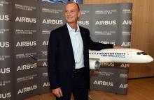 Tom Enders, le président exécutif d'Airbus, le 14 février 2019 à Blagnac, près de Toulouse