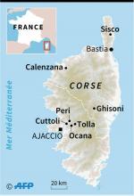 Localisation des incendies qui ont ravagé plus d'un millier d'hectares de végétation dans la nuit de samedi à dimanche en Corse