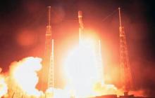 Décollage de la fusée SpaceX portant notamment la sonde israélienne Bereshit, le 21 février 2019 à Cap Canaveral en Floride