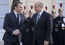 Le président français Emmanuel Macron et son homologue irakien, Barham Saleh à l'Elysée, le 25 février 2019