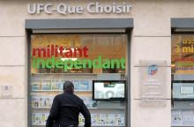 Le siège social de l'association de défense des droits des consommateurs UFC-Que Choisir à Paris, le 25 mars 2014