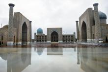 La mosquée de Samarcande en Ouzbékistan, le 1er novembre 2015
