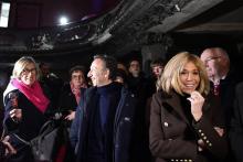 Brigitte Macron, accompagnée de Stéphane Bern, le 15 février 2019 lors de la visite du théâtre de Bar-le-Duc