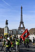 Nouvelle mobilisation de "gilets jaunes", le 17 février 2019 sur les Champs-Elysées à Paris