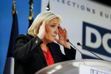 Marine Le Pen en meeting le 9 février 2019 à Saint-Ebremond-de-Bonfosse