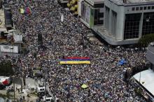 Des opposants à Nicolas Maduro manifestent le 30 janvier 2019 à Caracas