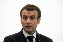 Le président français Emmanuel Macron, le 9 janvier 2019 à Créteil