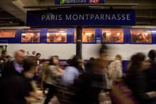 Un train en gare Montparnasse le 11 janvier 2019