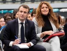 Emmanuel Macron et Marlène Schiappa à Pessac en Gironde