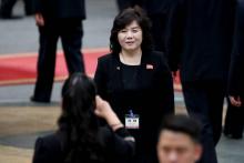 La vice-ministre nord-coréenne des Affaires étrangères Choe Son Hui à Hanoi le 1er mars 2019.
