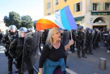 Bernadette Legay pendant la manifestation des gilets jaunes à Nice le 23 mars 2019
