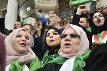 des avocates algériennes manifestent contre le président Abdelaziz Bouteflika le 23 mars 2019 à Alger