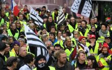 Environ 800 manifestants rassemblés dans les rues de Quimper pour l'acte 17 des gilets jaunes, le 9 mars 2019