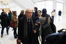 L'ancien président du Crédit Lyonnais Jean Peyrelevade arrive au tribunal, à Paris le 11 mars 2019