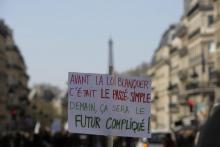 Des enseignants manifestent contre la loi du ministre de l'Education nationale Jean-Michel Blanquer "pour une école de la confiance", le 30 mars 2019 à Paris