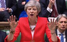 La Première ministre britannique Theresa May, le 11 mars 2019 à Strasbourg