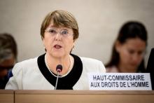 La Haut-Commissaire aux droits de l'homme de l'ONU, Michelle Bachelet, le 6 mars 2019 à Genève