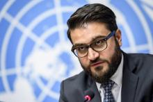 Le conseiller afghan à la sécurité nationale Hamdullah Mohib, le 28 novembre 2018 à Genève.