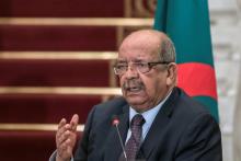 Le ministre algérien des Affaires étrangères Abdelkader Messahel, en marge d'un conseil ministériel de la Ligue arabe au Caire le 5 mars 2019