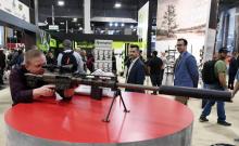 Un modèle de fusil du fabricant américain Bushmaster, présenté à Las Vegas le 23 janvier 2018
