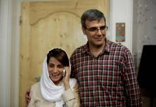 Photo prise le 18 septembre 2013 de l'avocate iranienne Nasrin Sotoudeh avec son marin Reza Khandan à Téhéran