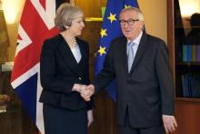 Jean-Claude Juncker et Theresa May à Strasbourg le 11 mars 2019