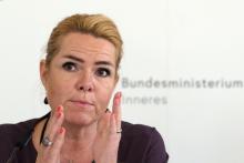 La ministre danoise de l'Immigration Inge Stojberg à Vienne le 4 octobre 2018