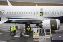 Un appareil Boeing 737 MAX 9 d'Air China sur le tarmac de l'aéroport de Pékin le 11 mars 2019. La Chine a ordonné aux compagnies aériennes d'immobilisé leurs appareils 737 MAX 8, après le crash d'Ethi