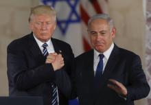 Le président des Etats-Unis Donald Trump (g) et le Premier ministre israélien Benjamin Netanyahu, le