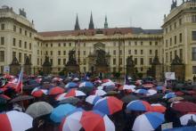 Manifestation à Prague contre le Premier ministre Andrej Babis, le 29 avril 2019 en République Tchèque