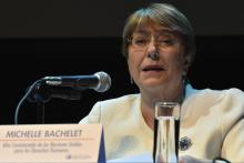 La Haut-Commissaire des droits de l'homme à l'Onu, Michelle Bachelet, à Mexico le 9 avril 2019
