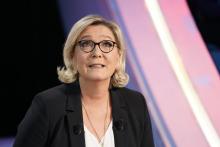Marine Le Pen, à Boulogne-Billancourt, le 10 avril 2019