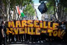 Défilé de "gilets jaunes" à Marseille le 27 avril 2019