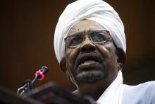 Le président soudanais Omar el-Béchir devant le Parlement à Khartoum, le 1er avril 2019