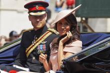 Le prince Harry et son épouse Meghan, le 9 juin 2018 à Londres