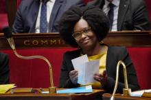 La porte-parole du gouvernement Sibeth Ndiaye à l'Assemblée nationale, le 3 avril 2019 à Paris