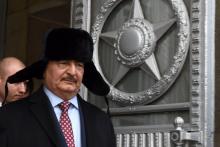 Le maréchal Khalifa Haftar lors d'une visite à Moscou, le 29 novembre 2016