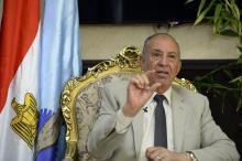Le général Ahmed Abdallah, gouverneur de la région de la Mer Rouge, lors d'une interview avec l'AFP le 3 avril 2019 dans son bureau à Hurghada, dans l'est de l'Egypte